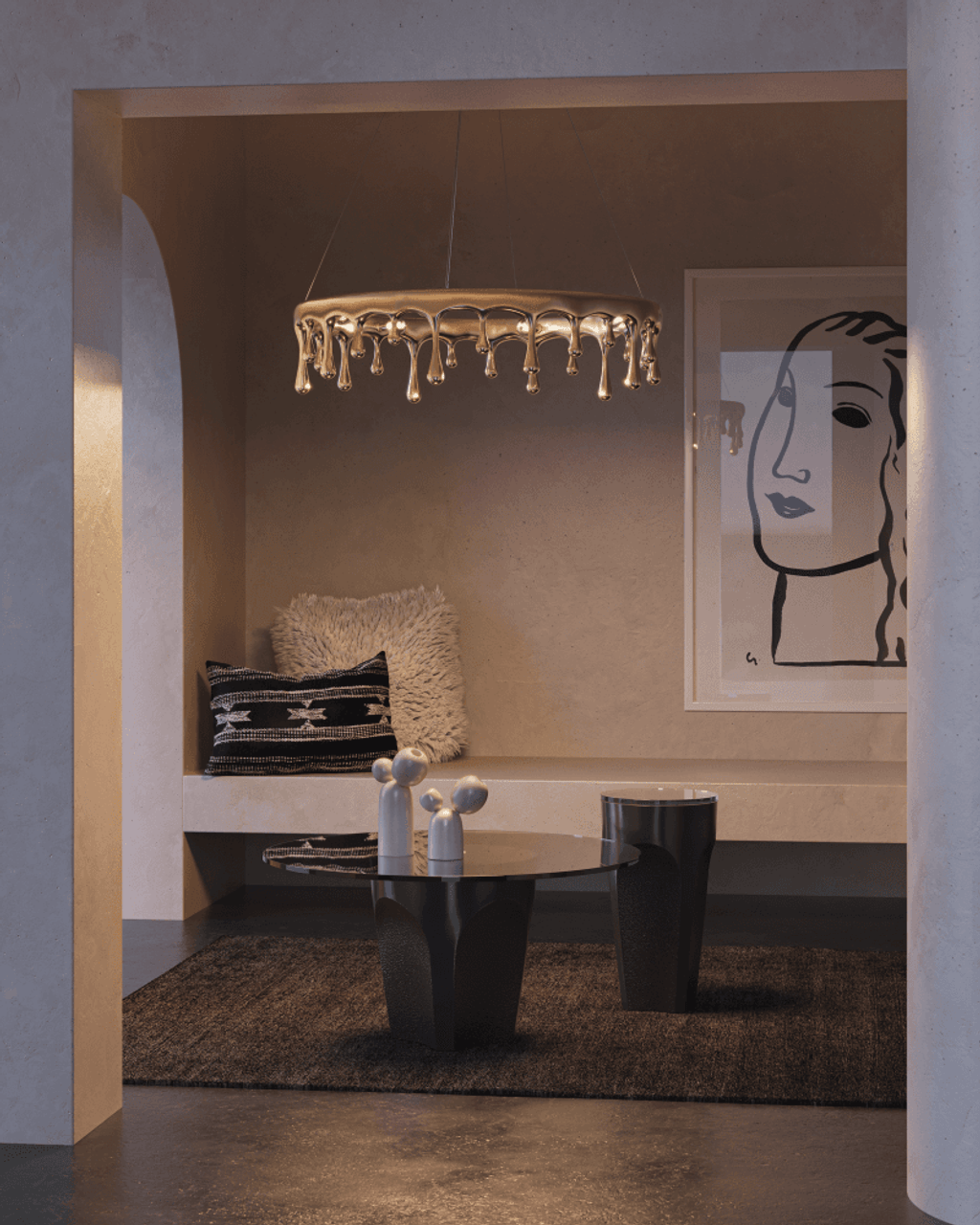 Penelope Beige Chandelier