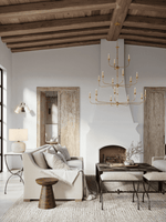 Ashleigh Chandelier, 10-Light, Polished Nickel, Clear Outside, Acid Etched Inside Shade, 29.75"W (H122810-PN 608QAT9)