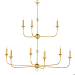 Nottaway Two-Tier Gold Chandelier