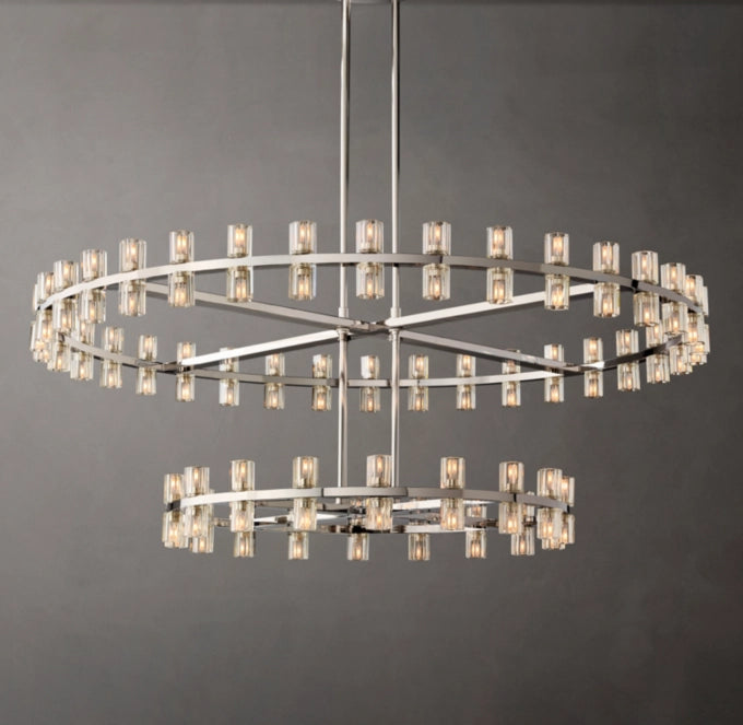 Arcachon LED Round Two-Tier Chandelier 60"