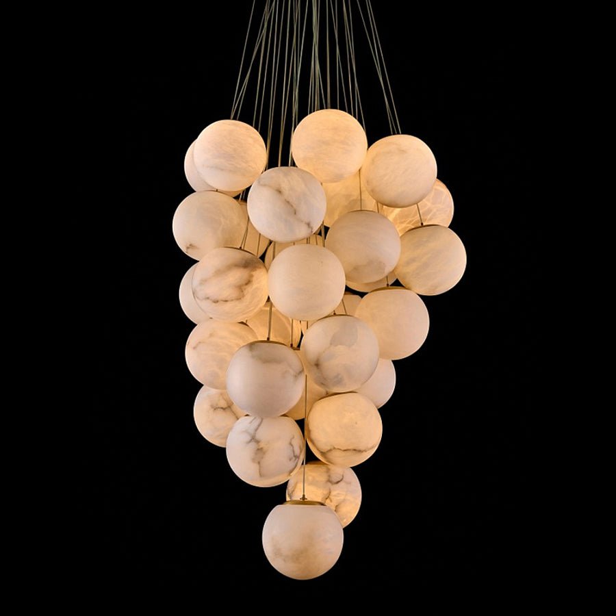 Cluster Alabaster Globe Chandelier