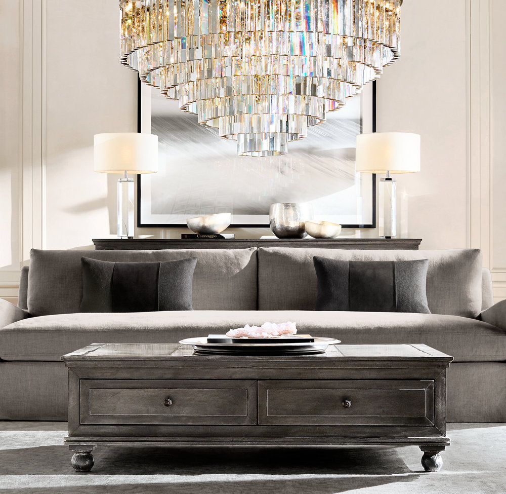 1920s Odeon Round Chandelier 44"