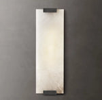 Hand-Carved Alabaster Grand Sconce
