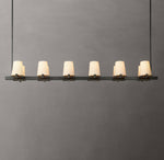 Pauillac Fabric Shade Linear Chandelier 60"