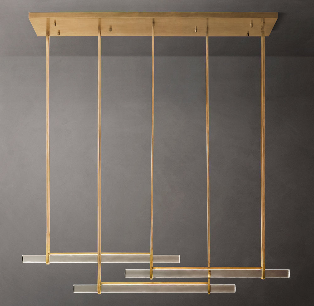 Audubon Crystal Triple Bar Linear Chandelier