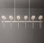 Boule De Cristal Clear Glass Double Linear Chandelier 60"