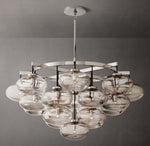 Cabrette Clear Glass Round Chandelier 48"