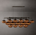 Cabrette Amber Glass Linear Chandelier 72"