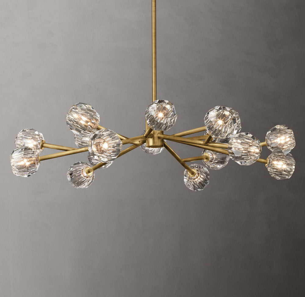 Boule De Cristal Clear Glass Round Chandelier 48"
