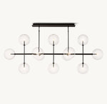 Glass Globe Mobile Linear Chandelier