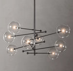 Glass Globe Mobile Eight-Arm Chandelier 79"