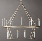 19TH C. ENGLISH OPENWORK TWO-TIER ROUND CHANDELIER 50"