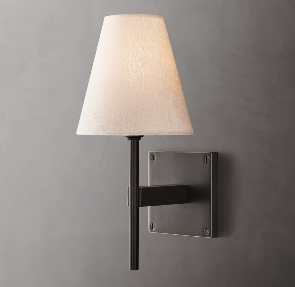 Fulham Linen Shade Sconce