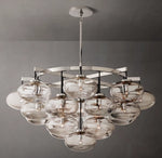 Cabrette Clear Glass Round Chandelier 48"