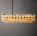 Chiara Clear Glass Rectangular Chandelier 54"