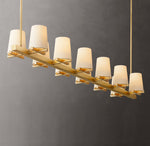 Pauillac Fabric Shade Linear Chandelier 60"