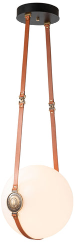 Derby Large LED Pendant - Brass - Chestnut - Branded- Opal - Standard