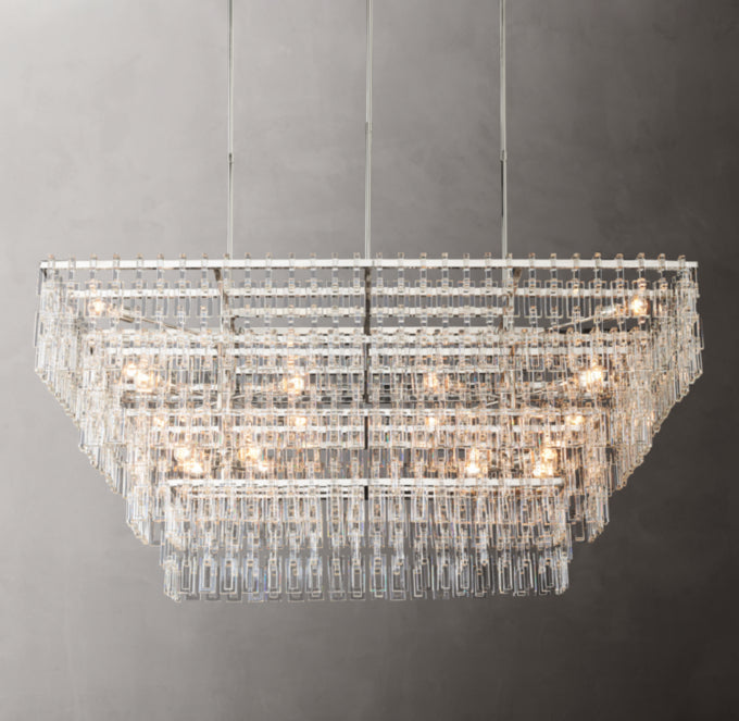 Marignan Tiered Rectangular Chandelier 72"