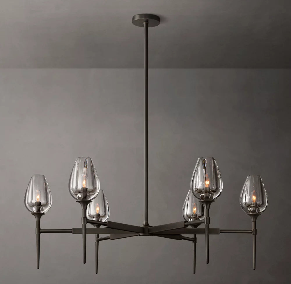 Tulip Round Chandelier 42"