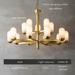 Moonshade Natural Marble Multi Light Chandelier