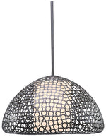 Dilston 24" Wide 3 Light Cream Linen And Bronze Dome Pendant