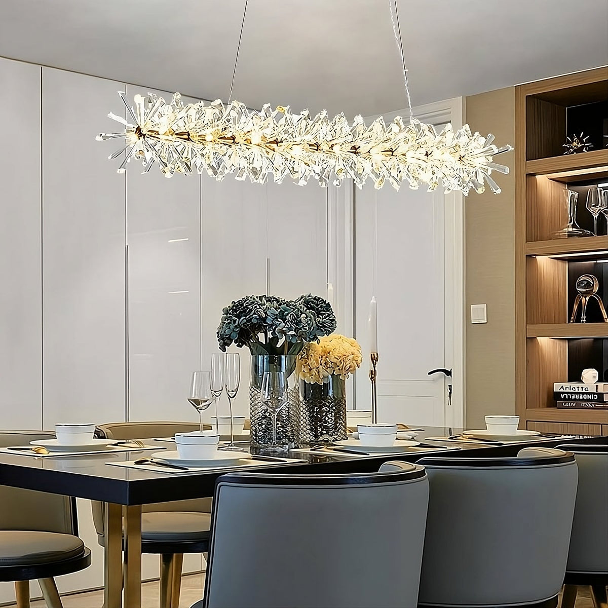 Mira 40" Crystal Dining Room Chandelier