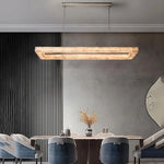 Moonshade Natural Marble Rectangular Chandelier