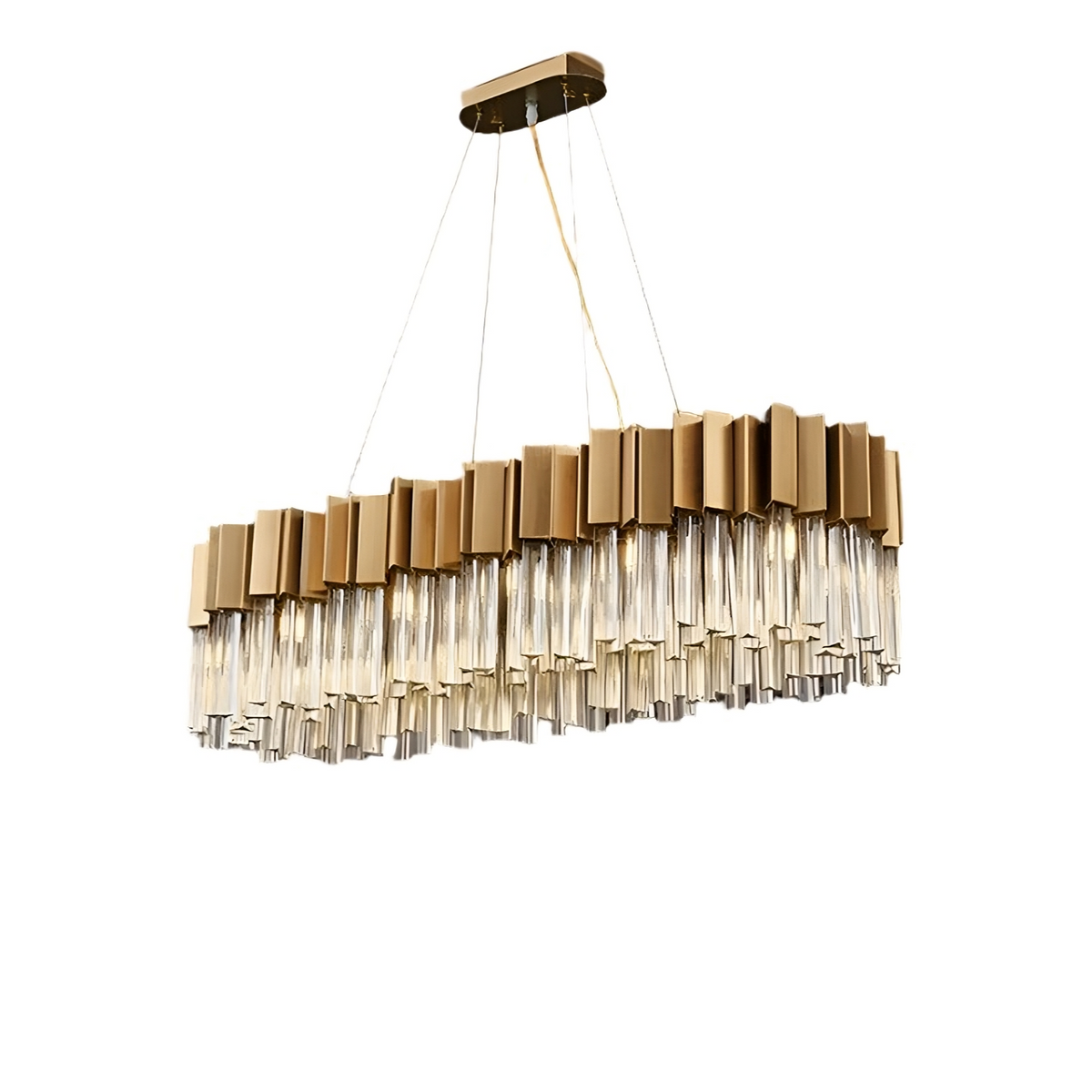 Milano Brushed Gold Dining Room Chandelier