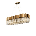 Milano Brushed Gold Dining Room Chandelier