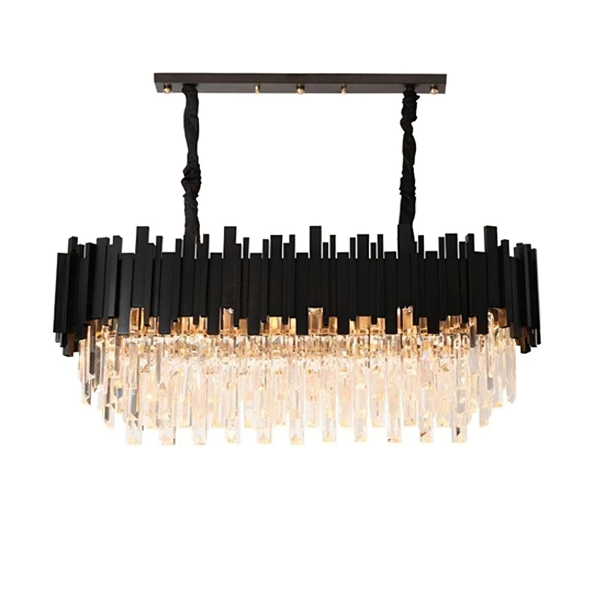 Gio Crystal Dining Room Chandelier, Black
