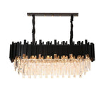 Gio Crystal Dining Room Chandelier, Black