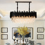 Gio Crystal Dining Room Chandelier, Black