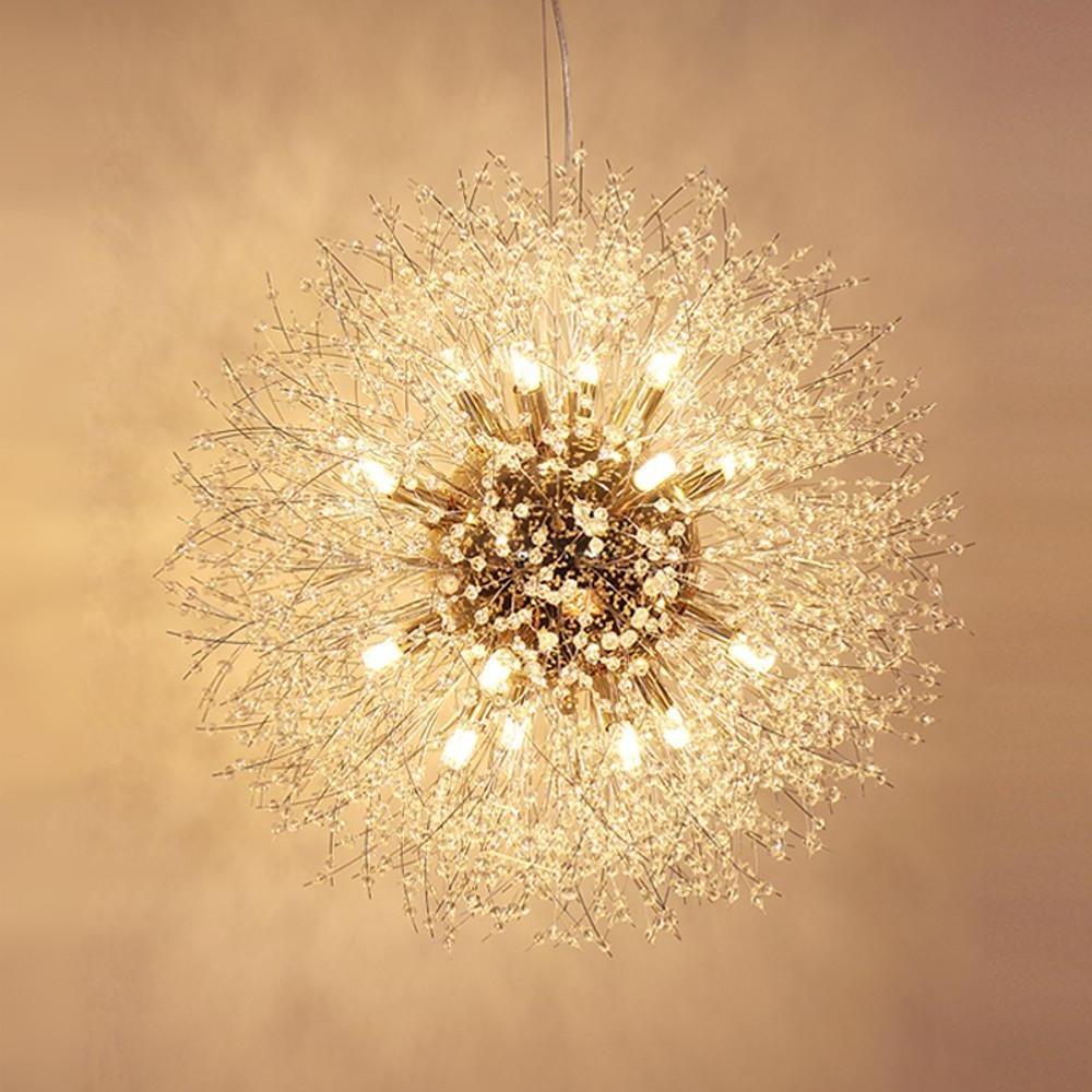 Round Design Crystal Metal LED Antique Chandeliers Kitchen Pendant Lighting