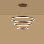 3 Circle Graduated Bedroom Pendant Lights Remote Control Pendant Lighting