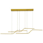 Linear Curved Minimalist Modern Chandeliers Dining Room Lighting Ceiling Light