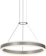 Double Corona? 23 3/4"W Aluminum 2-Light LED Pendant