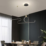 Circle Curved Linear LED Modern Pendant Light Hanging Lamp Island Lights