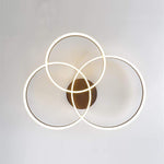 Modern 3 Circle Gold Flush Mount Light Ceiling Light 3 Lights