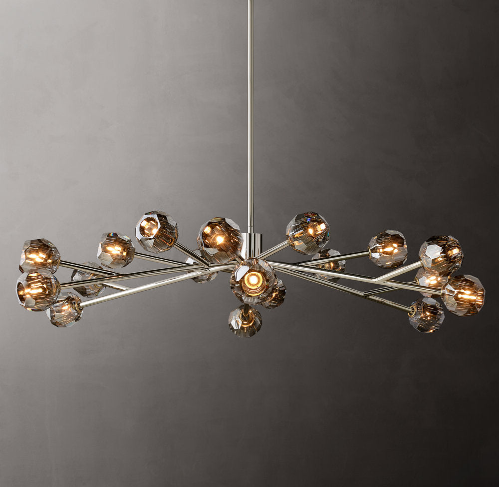Boule De Cristal Smoke Glass Round Chandelier 60"
