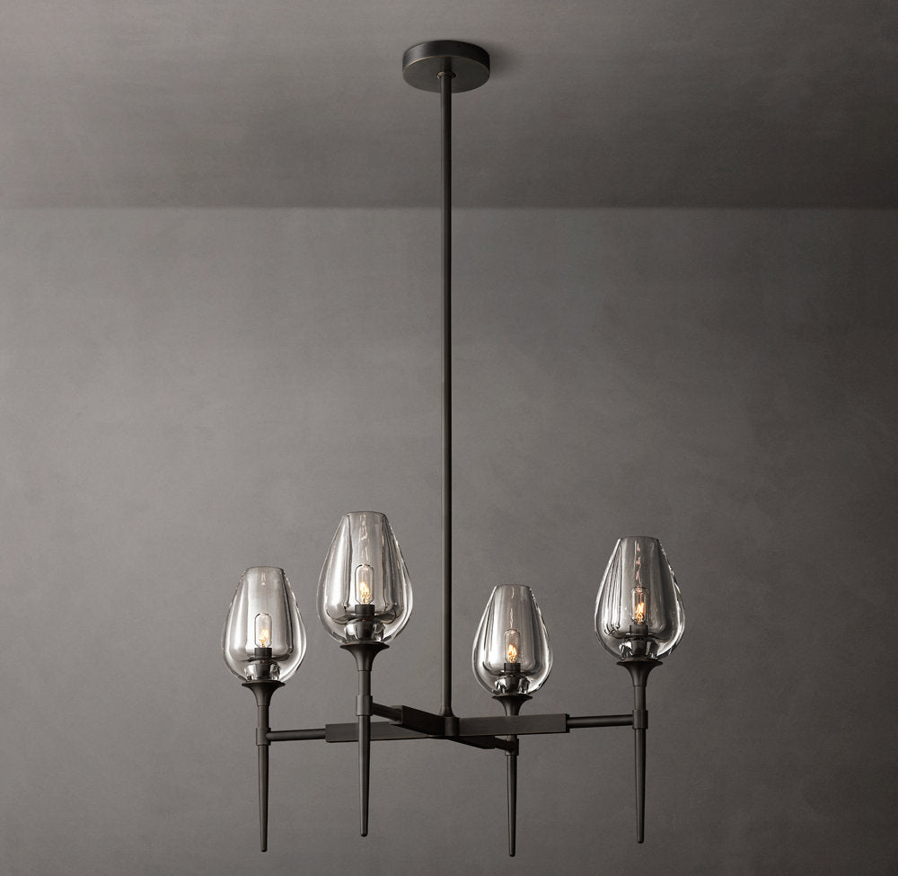 Tulip Round Chandelier 27"
