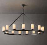 Ondra Round Milk Glass Chandelier 48"