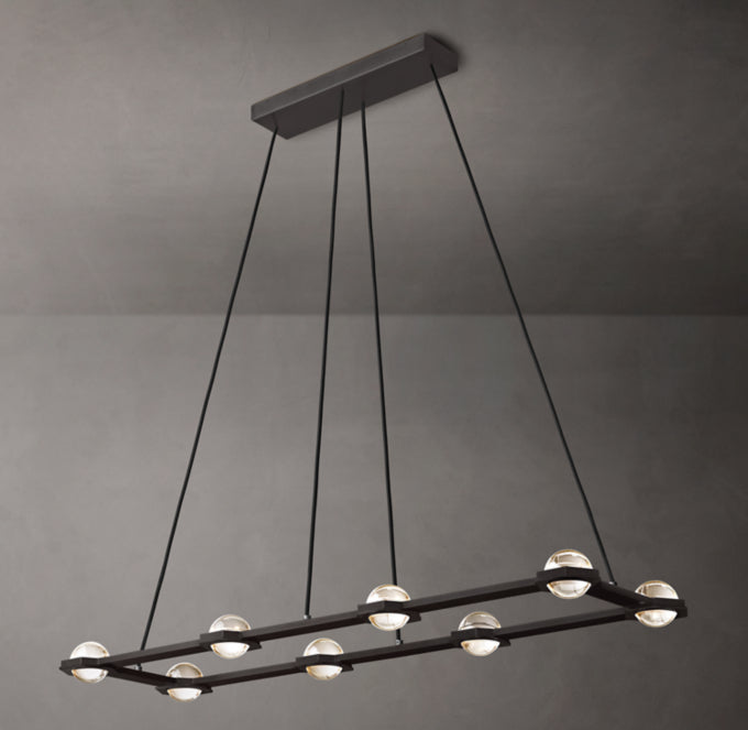 └clatant Rectangular Chandelier 54"