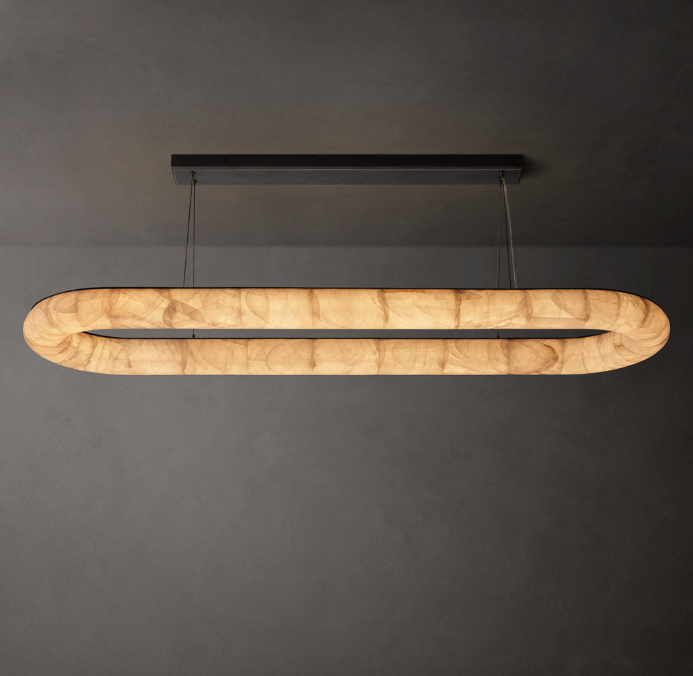 Rivage Lisse Oval Chandelier 74"