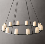 Pauillac Fabric Shade Round Chandelier 48"