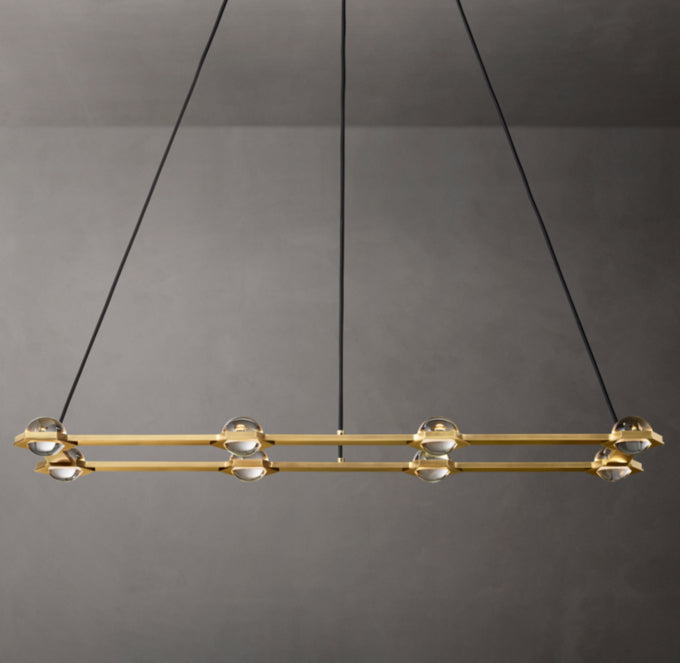 └clatant Rectangular Chandelier 54"
