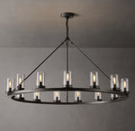 Ondra Round Clear Glass Chandelier 48"