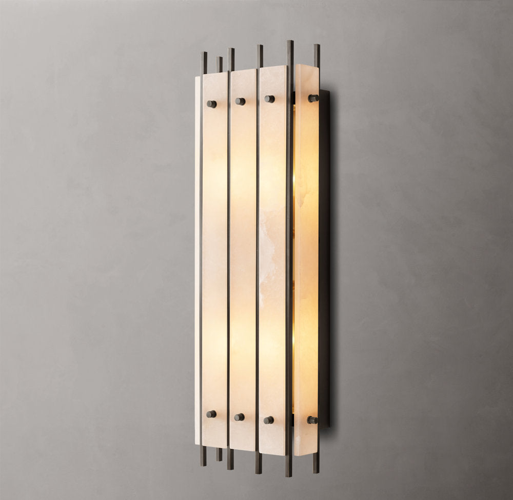 San Marco Alabaster Grand Rectangular Sconce