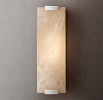 Hand-Carved Alabaster Grand Sconce