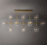 Glass Globe Mobile Linear Chandelier