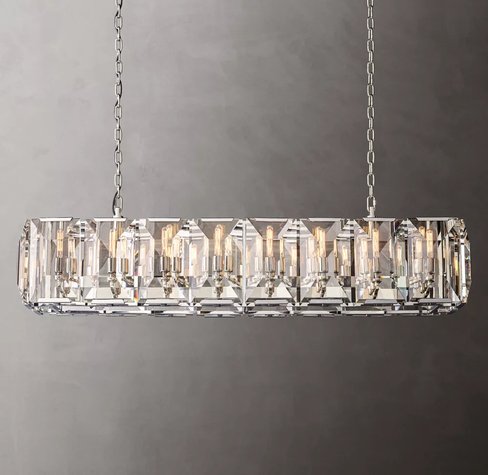 Harlow Crystal Rectangular Chandelier 54"